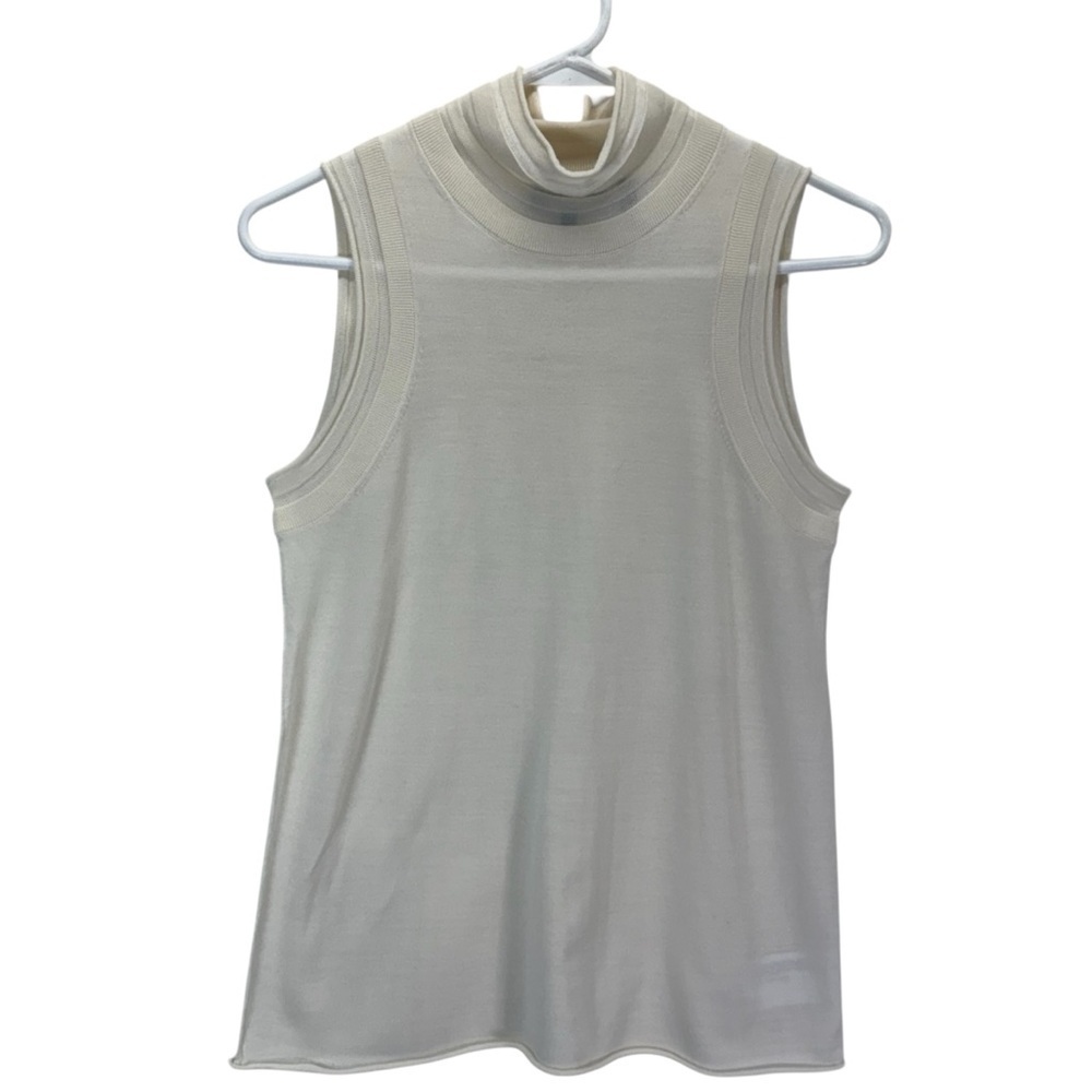 Theory Regal Merion Wool Mock-Neck Top
Size P